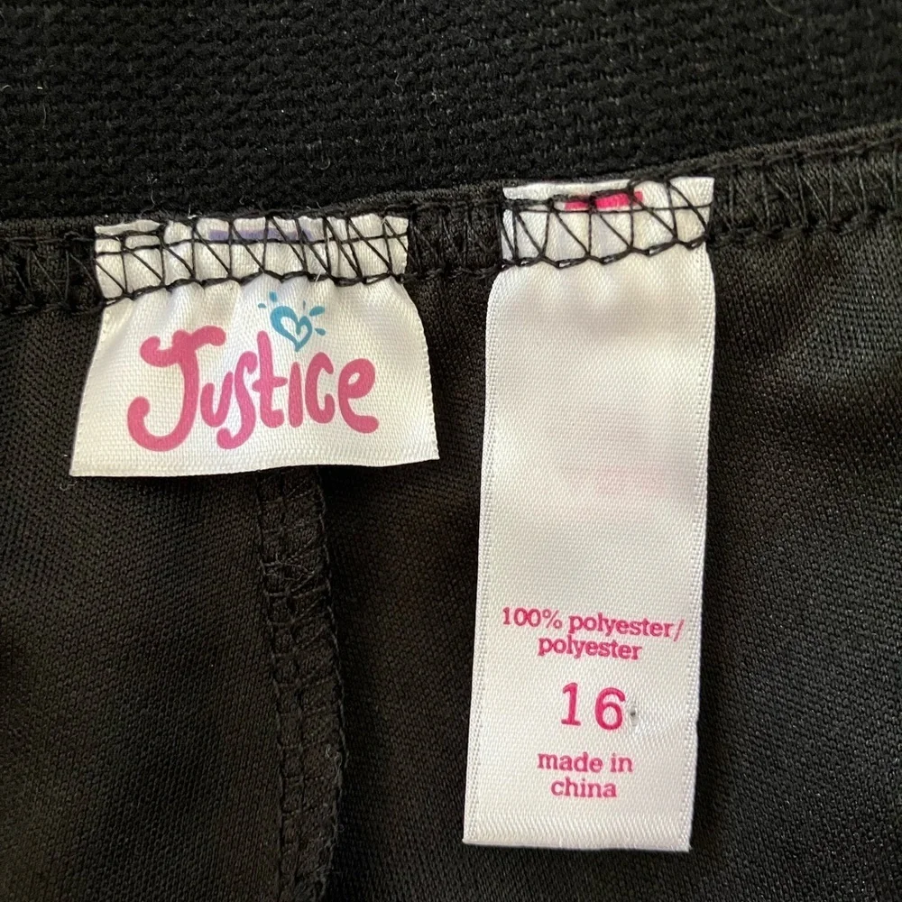 Justice Girl’s Skort, Size 16, Sequins, Black/Gold, Mini.
